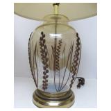 Matching Pair of Large Glass Table Lamps