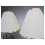 Matching Pair of Large Glass Table Lamps