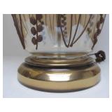 Matching Pair of Large Glass Table Lamps