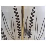 Matching Pair of Large Glass Table Lamps