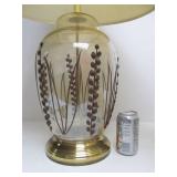 Matching Pair of Large Glass Table Lamps