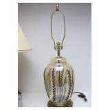 Matching Pair of Large Glass Table Lamps