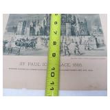 Original Antique 1888 SAINT PAUL ICE PALACE Tobacco Advertising Print
