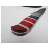 Excellent Custom Made Damascus Steel Knife w/Sheath