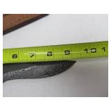 Excellent Custom Made Damascus Steel Knife w/Sheath