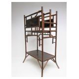 Nice Signed PALECEK Bamboo Motif Tall Magazine Rack Shelf