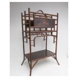 Nice Signed PALECEK Bamboo Motif Tall Magazine Rack Shelf
