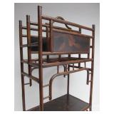 Nice Signed PALECEK Bamboo Motif Tall Magazine Rack Shelf
