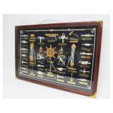 Nautical Theme Boat Knots Block & Tackle Shadowbox Display