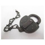 Large Antique Chicago, Rock Island & Pacific Railroad Lock
