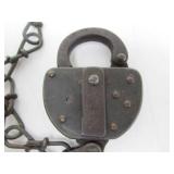 Large Antique Chicago, Rock Island & Pacific Railroad Lock