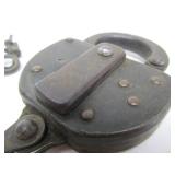Large Antique Chicago, Rock Island & Pacific Railroad Lock