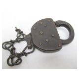 Large Antique Chicago, Rock Island & Pacific Railroad Lock