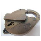 Antique Brass Minneapolis & St. Louis Railroad Lock