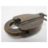 Antique Brass Railroad Lock