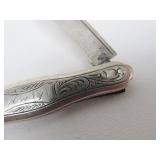 Vintage Zippo Lighter w/ Antique Tobacco Box & Victorian Sterling Silver Pocket Knife