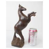 Carved Hardwood Rearing Horse Carving