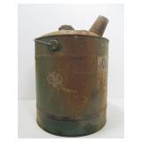 Old Vintage QUAKER STATE Wood Handle 5 Gallon Motor Oil Can