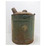 Old Vintage QUAKER STATE Wood Handle 5 Gallon Motor Oil Can