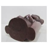 2 Excellent Hand Carved Wood Vintage Balinese Bust Sculptures