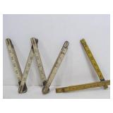 Lot of Vintage Woodworking Tools Folding Rulers etc