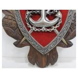 Large Vintage US NAVY Metal Wall Plaque