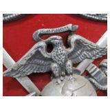 Large Vintage US MARINES Metal Wall Plaque