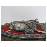 Large Vintage US MARINES Metal Wall Plaque