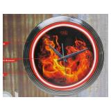 Brand New Neon Flame Clock