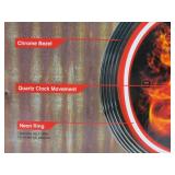 Brand New Neon Flame Clock