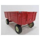 2 Vintage Diecast International Tractors w/Trailers