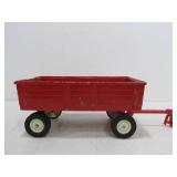 2 Vintage Diecast International Tractors w/Trailers