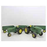 Diecast JOHN DEERE Tractors w/Trailers