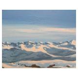 2 Vintage Signed Bolivian Oil on Canvas Paintings Featuring Alpacas