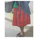 Lot of 4 Vintage Bolivian Oil on Canvas Paintings