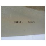 Lot of 4 Vintage Bolivian Oil on Canvas Paintings