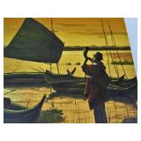 Lot of 4 Vintage Bolivian Oil on Canvas Paintings