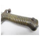 2 Orig Antique 19th Century Brass Handled French Bayonets w/Scabbards