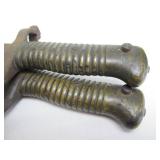 2 Orig Antique 19th Century Brass Handled French Bayonets w/Scabbards