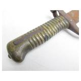 2 Orig Antique 19th Century Brass Handled French Bayonets w/Scabbards