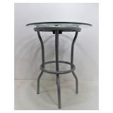 Beveled Glass Top Table w/Working Clock