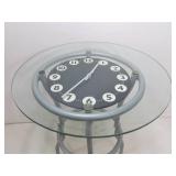 Beveled Glass Top Table w/Working Clock