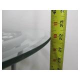 Beveled Glass Top Table w/Working Clock