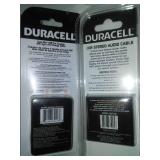 Duracell car chargers & audio cables. No name earbuds.