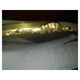 Convex oval picture frame & portrait  vintage