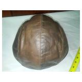 Leather bomber hat