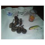Vintage, fishing lure, casters, mugs & more.