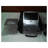 Portable DVD, CD, MP3 player, cord, battery, Case.