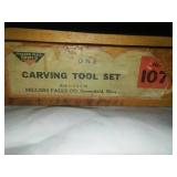 Miller Falls Wood Carving Set - wood box