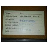 Standard Vernier caliper model 6011 by Sunex in case.